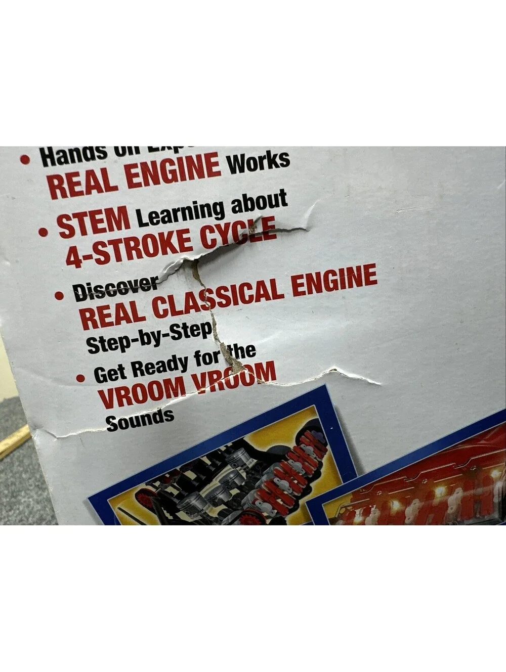 PLAYZ V8 COMBUSTION ENGINE MODEL KIT THAT RUNS BUILD YOUR OWN STEM V8 OPEN BOX